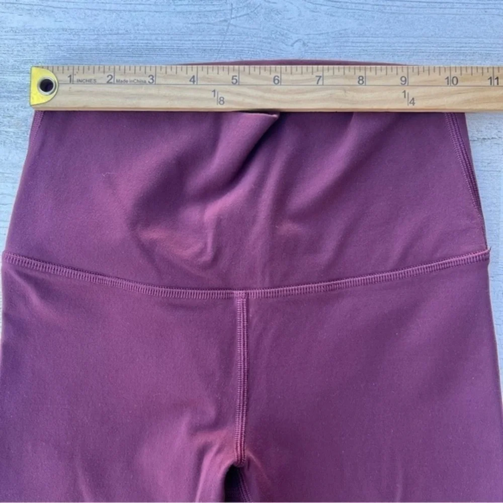 Lululemon Leggings Size 4 Red Wine Maroon‎ Womens Yoga Athleisure Wear